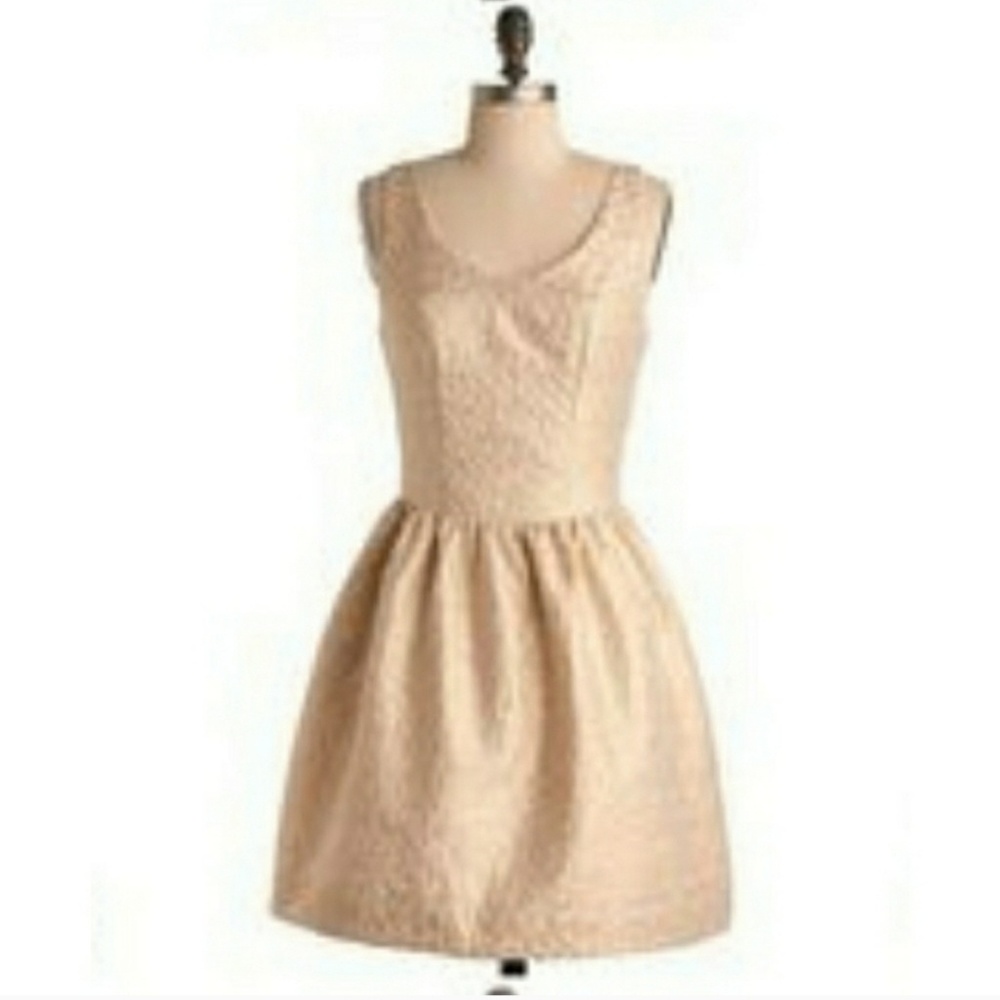 Modcloth Bold in Gold Dress